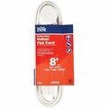 All-Source 8 Ft. 16/3 Flat Plug White Extension Cord IPF-PT2163-8-WH